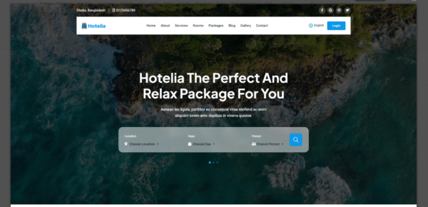 Hotelia - Hotel Booking / Resort Booking Management Website - Image 4