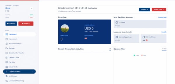 Bank 8 (With email notifications and IMF, COT & TAX transfer codes)