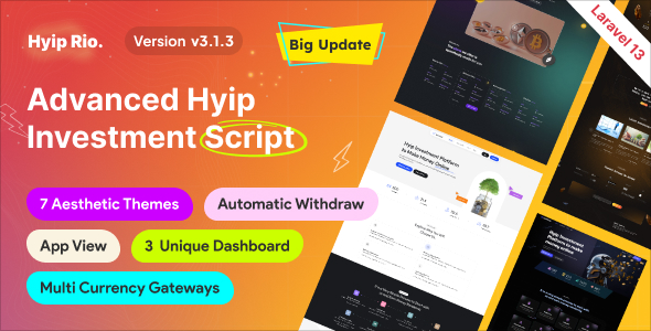 Hyip Rio v3.1.3 - Advanced Hyip Investment Scheme